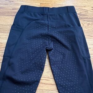 Kids Black Leggings with Textured Design